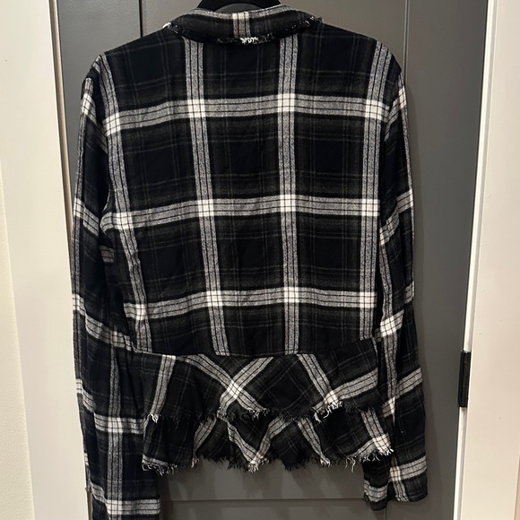 Cloth & Stone Black and White Plaid Button Down Shirt - Picture 2 of 3